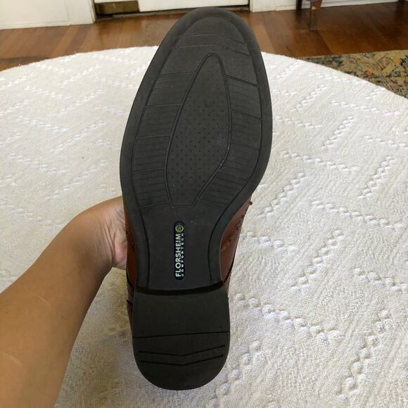 Florsheim Comfortech Ortholite Wingtip Single Shoe 10D Brown Leather Right - Picture 8 of 11